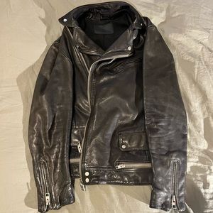 All Saints Mens Leather Jacket